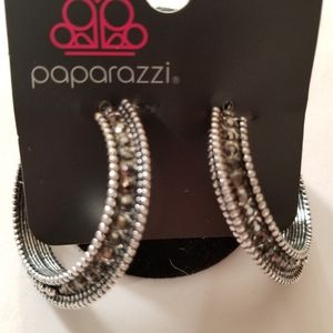 Gunmetal paparazzi earrings